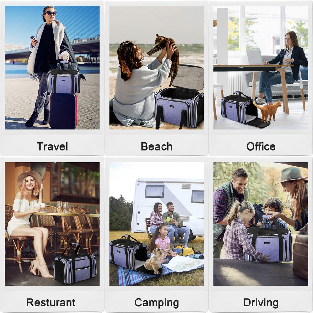 BAGLHER cat carrier lightweight design makes handling effortless through airports and taxis.