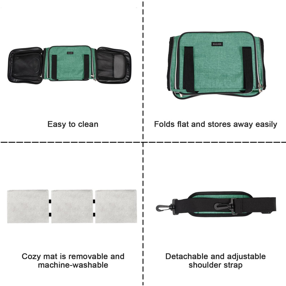 BAGLHER cat carrier removable pads for easy cleaning and plush comfort