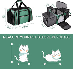 BAGLHER cat carrier soft-side with 5-sides open doors for easy access