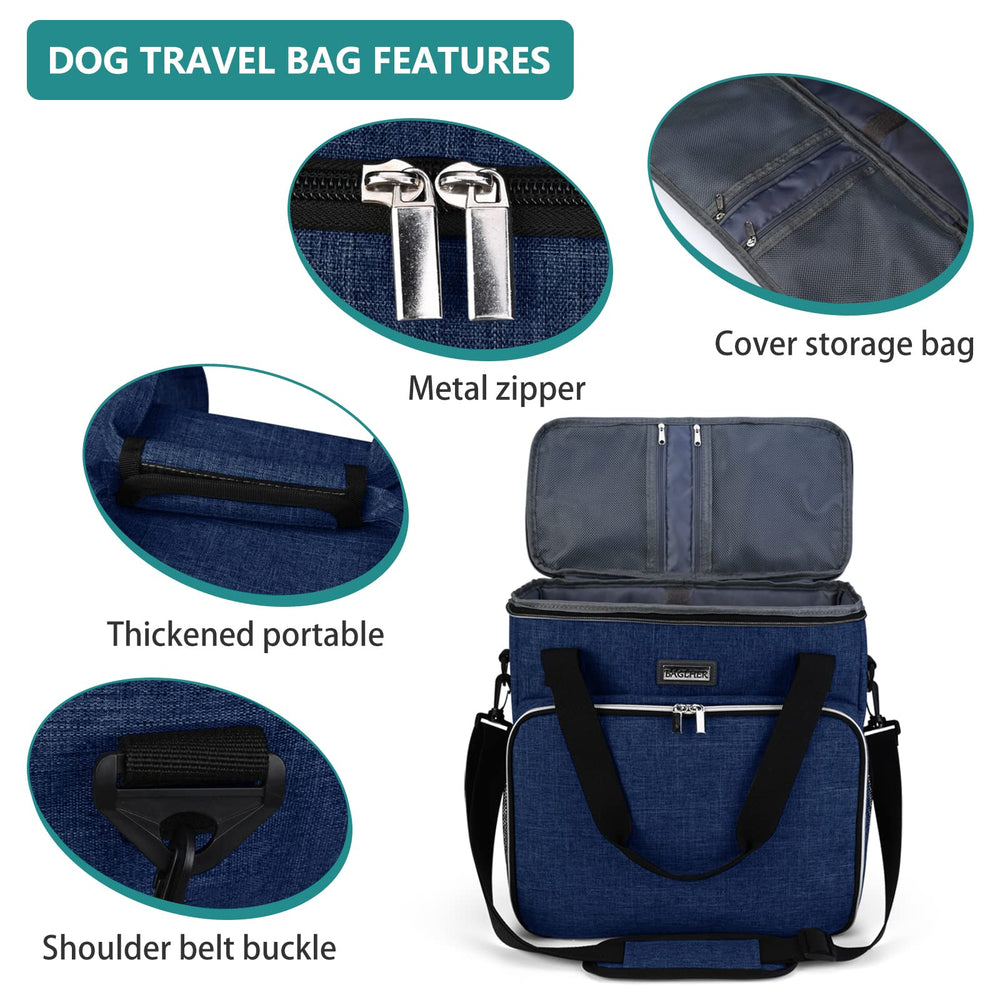 BAGLHER collapsible silicone bowls save space during pet travel.