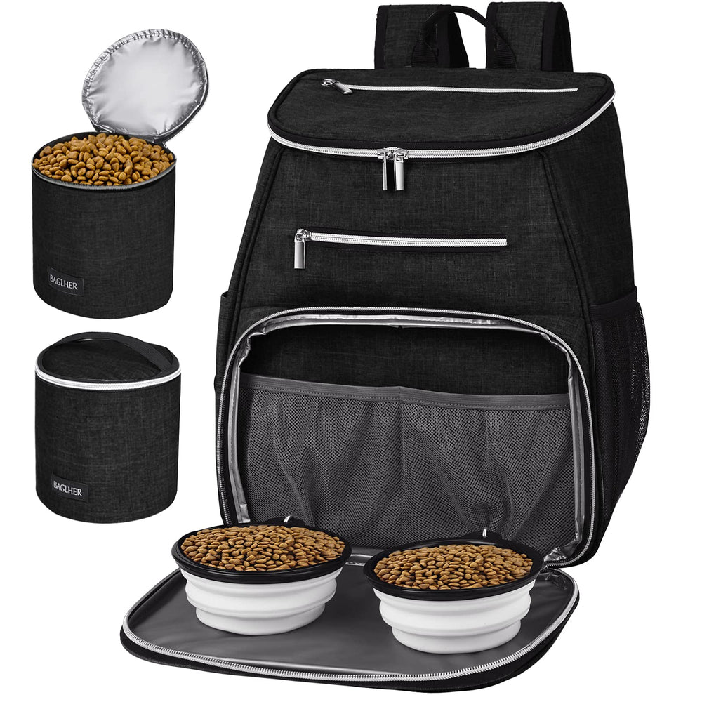 BAGLHER dog travel backpack front view highlights accessible pockets for organized trips