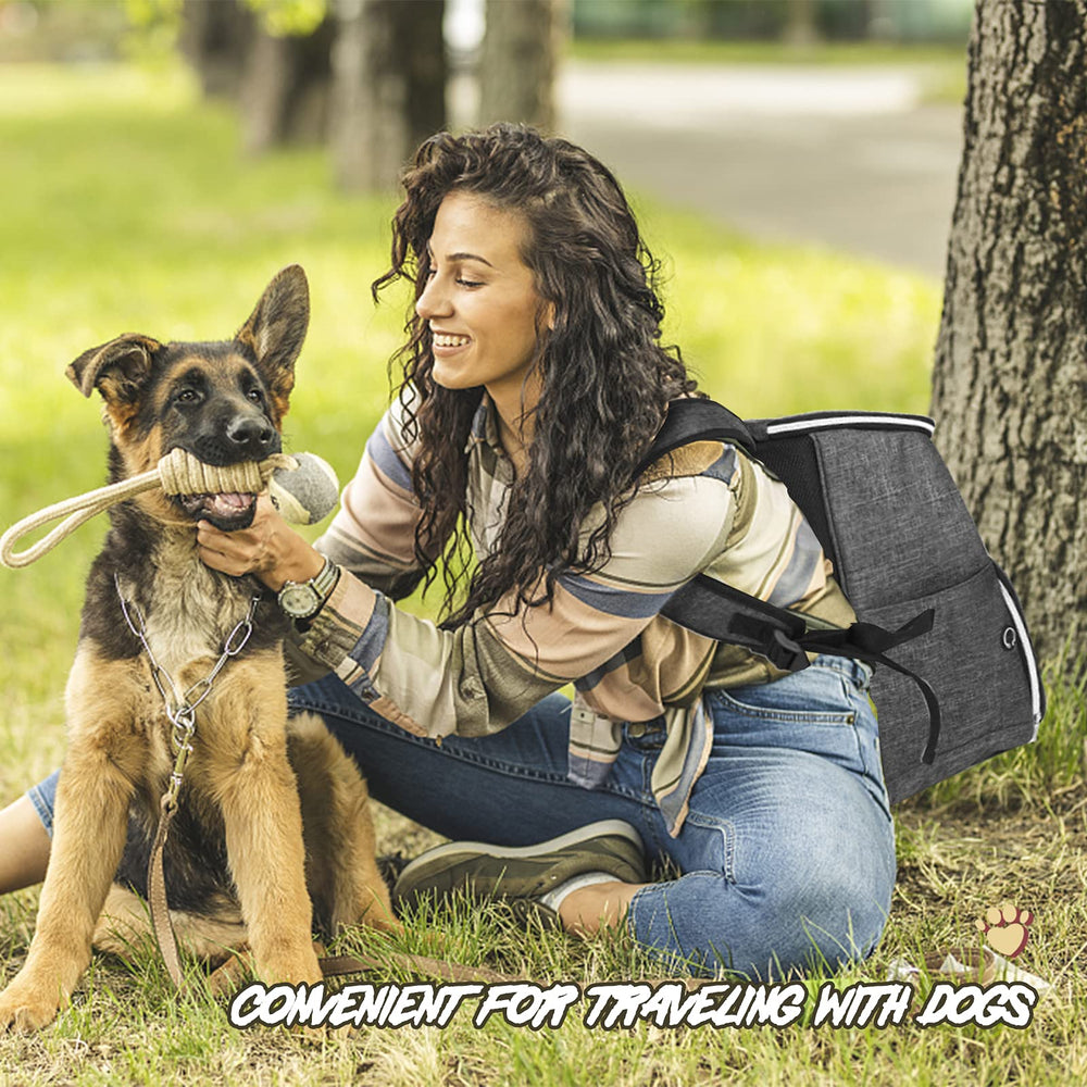 BAGLHER dog travel backpack convenient handle for easy lifting during travel