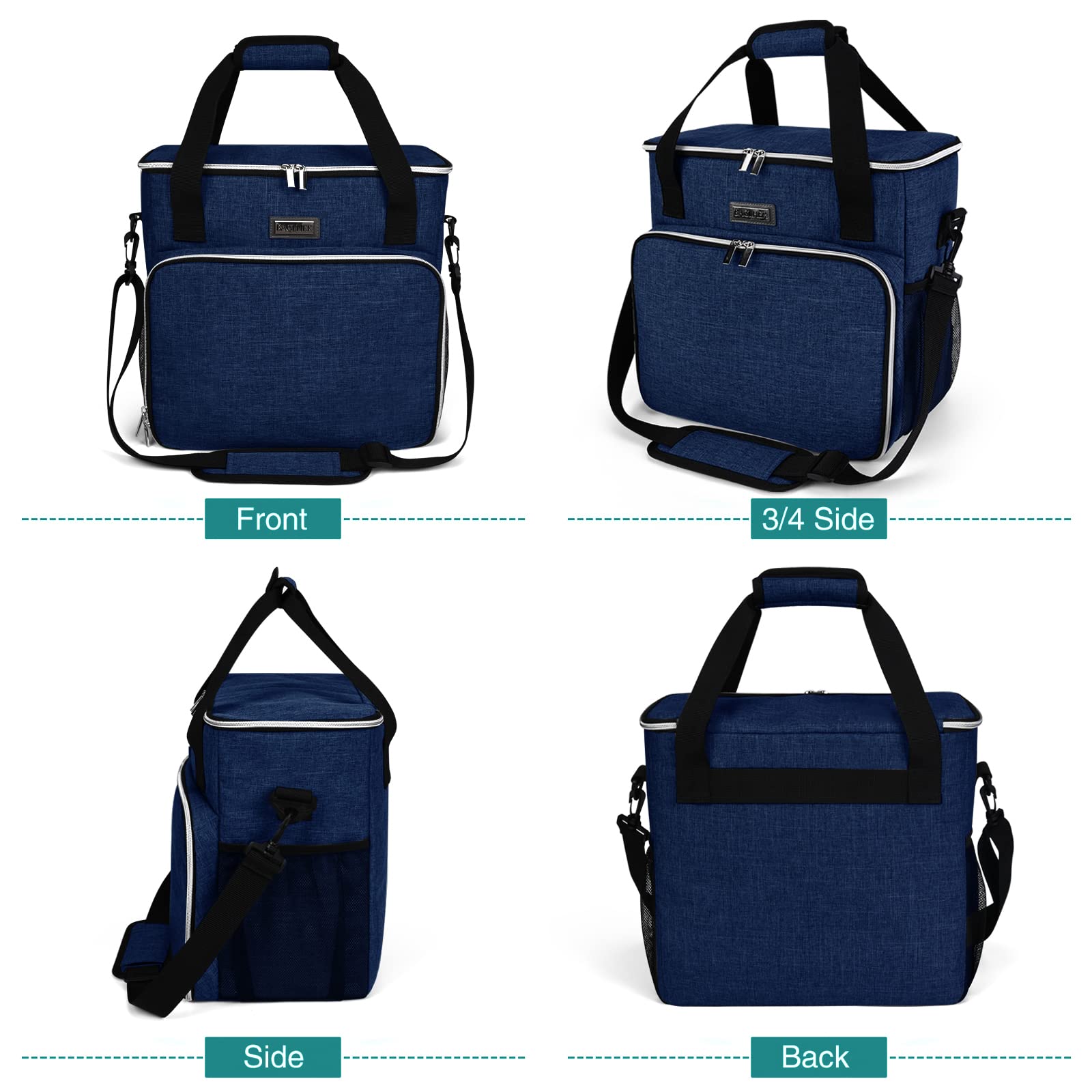 BAGLHER dog travel bag shows detachable dividers for flexible packing.
