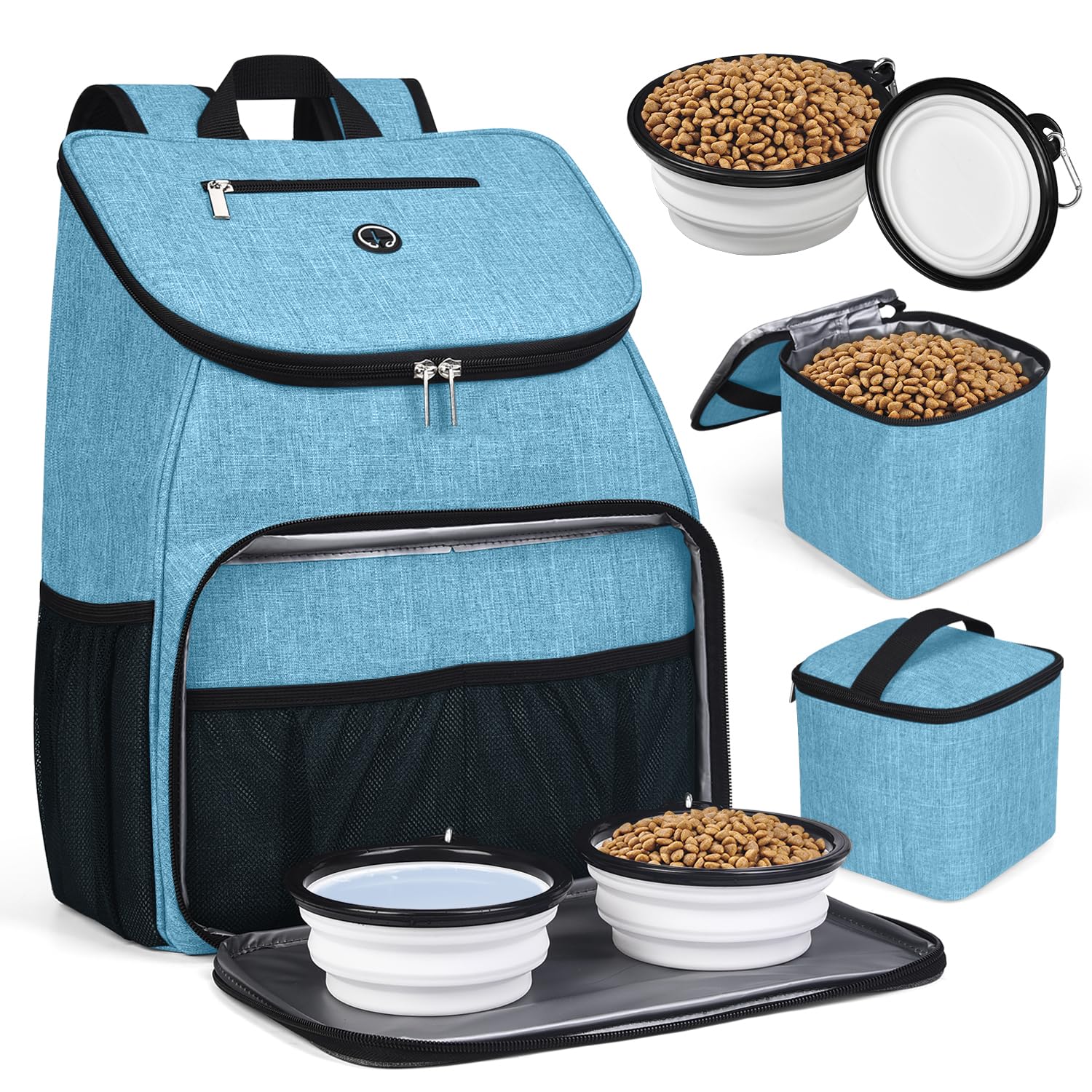 BAGLHER dog travel bag front pocket for on-the-go meals