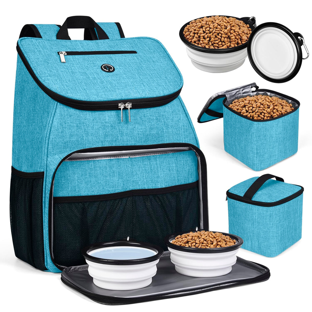 BAGLHER dog travel bag front pocket for on-the-go meals