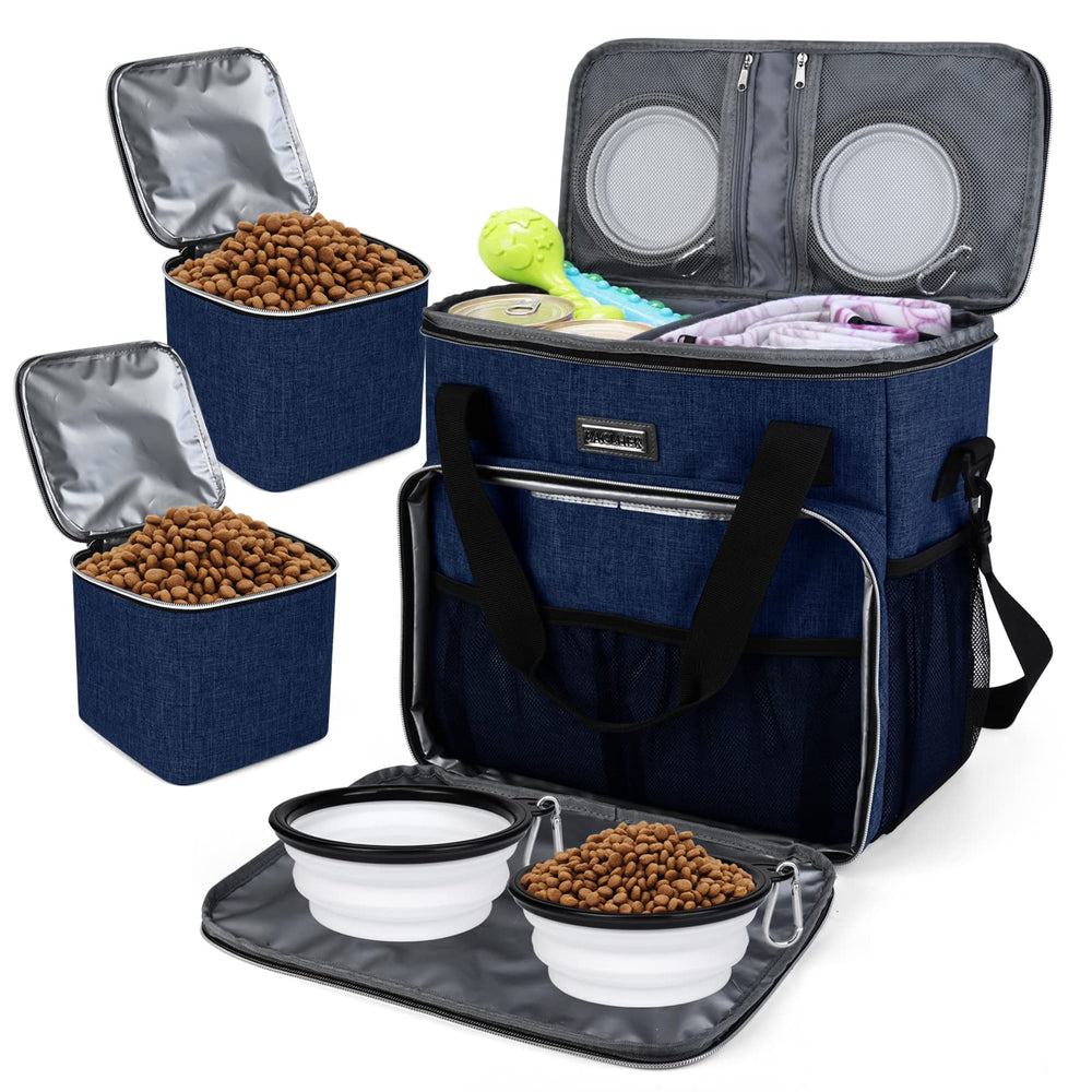 BAGLHER dog travel bag with full zip opening enhances packing on trips.