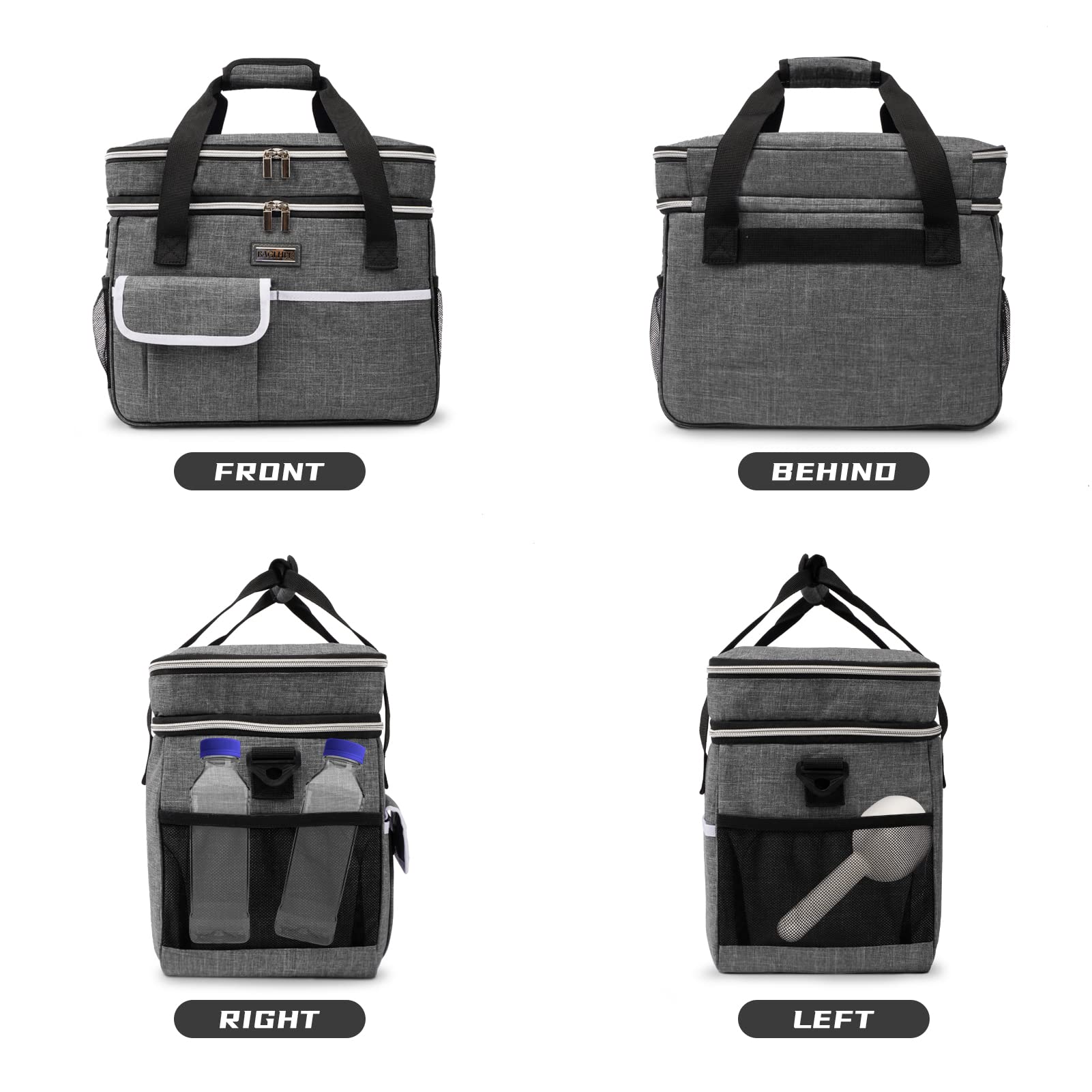 BAGLHER dog travel bag grey tone urban ready carrier for weekend adventures