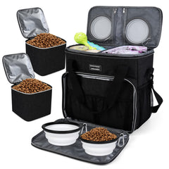 BAGLHER dog travel bag top view shows rugged design for organized pet gear