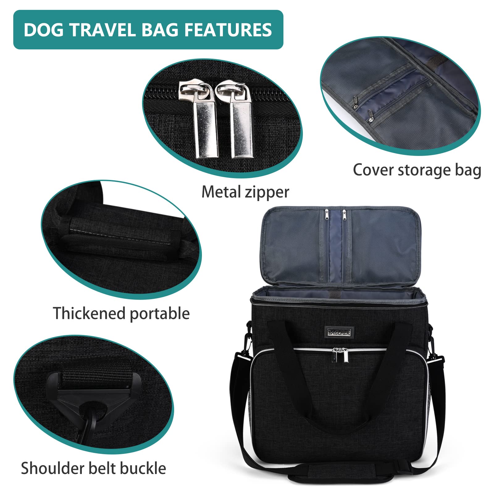 BAGLHER food containers showcase two spill-safe containers for pet meals on travels