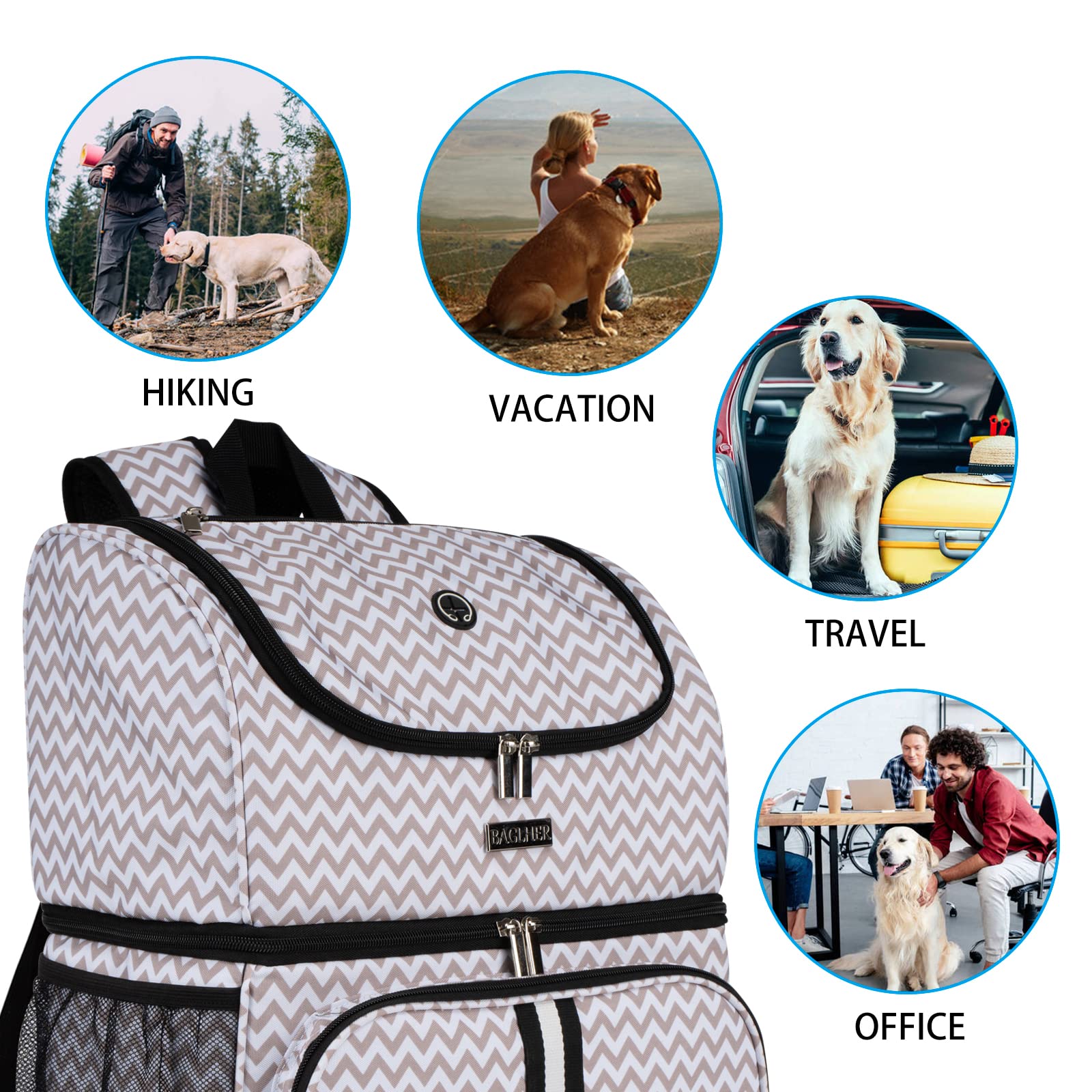 BAGLHER garbage bag dispenser keeps areas tidy during travel.