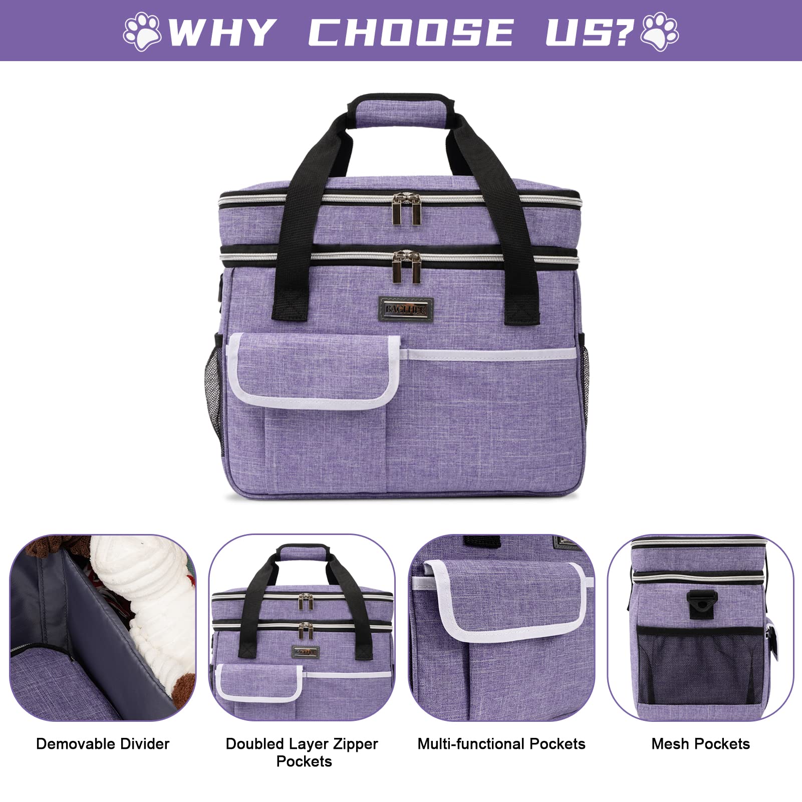 BAGLHER pet food containers demonstrate secure meal storage during journeys