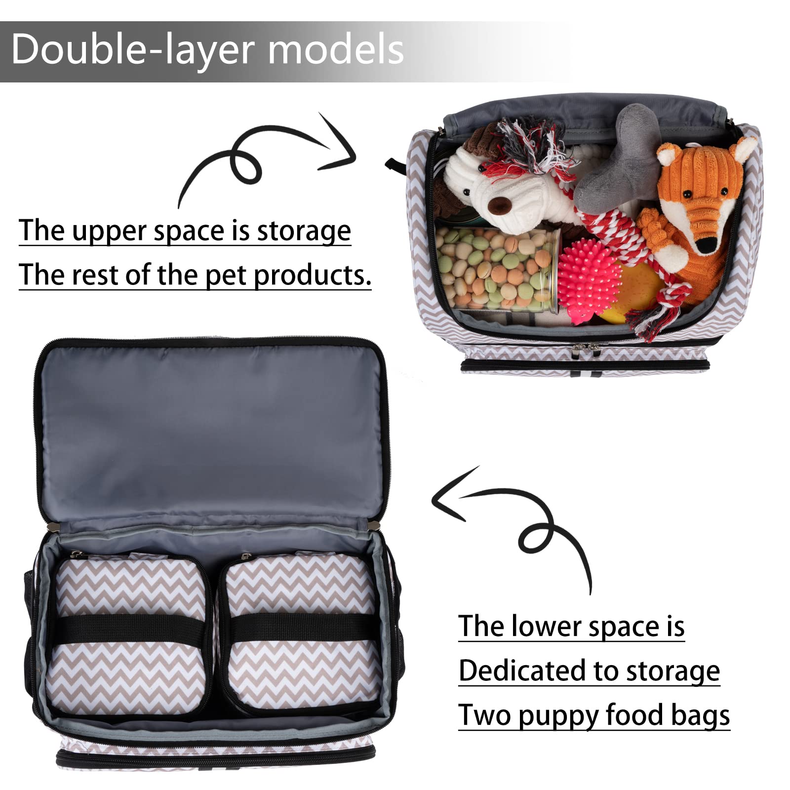 BAGLHER side mesh pocket fits kettle and towels for convenience.