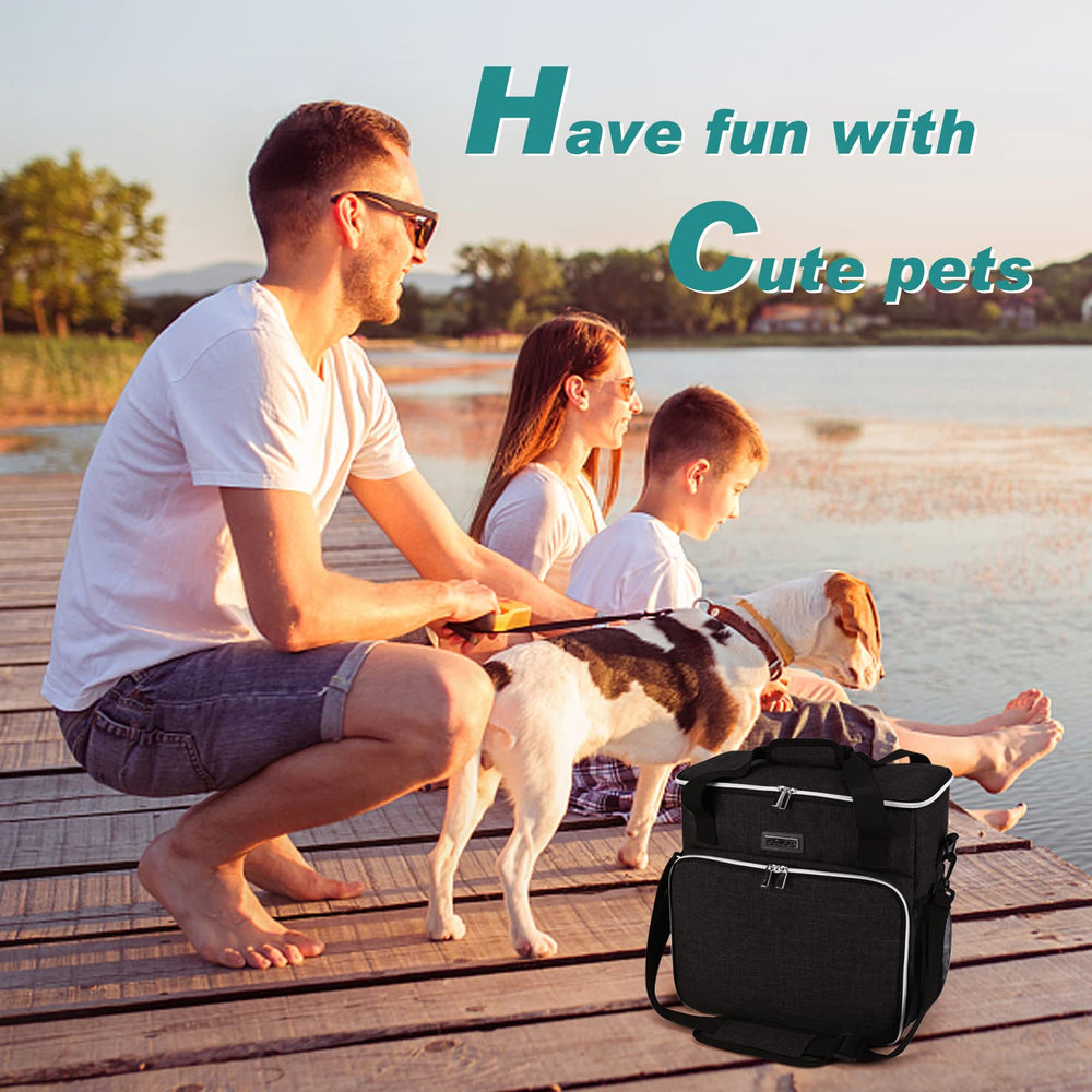 BAGLHER travel kit organized image emphasizes all-in-one pet travel solution