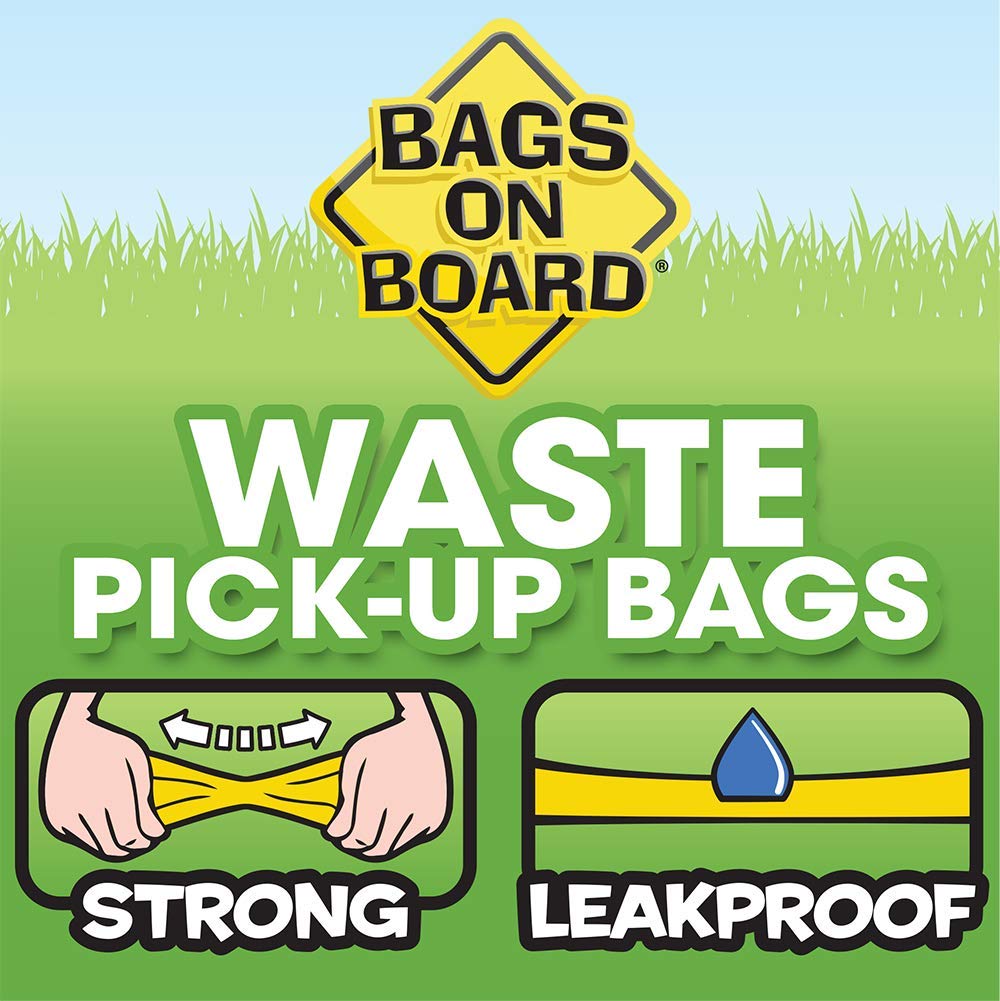 Bags On Board easy-tying bags illustrate mess containment and secure sealing