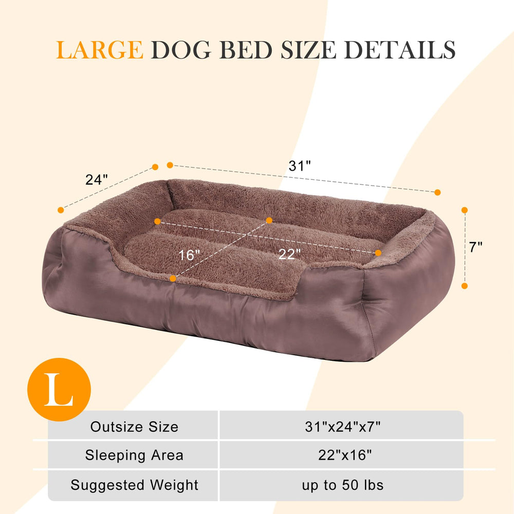 BAILARY dog bed soft PV plush surface creates warm, inviting sleeping area.