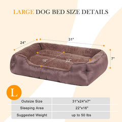 BAILARY dog bed soft PV plush surface creates warm, inviting sleeping area.