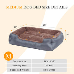 BAILARY small dog bed showing four-sided bolsters for security
