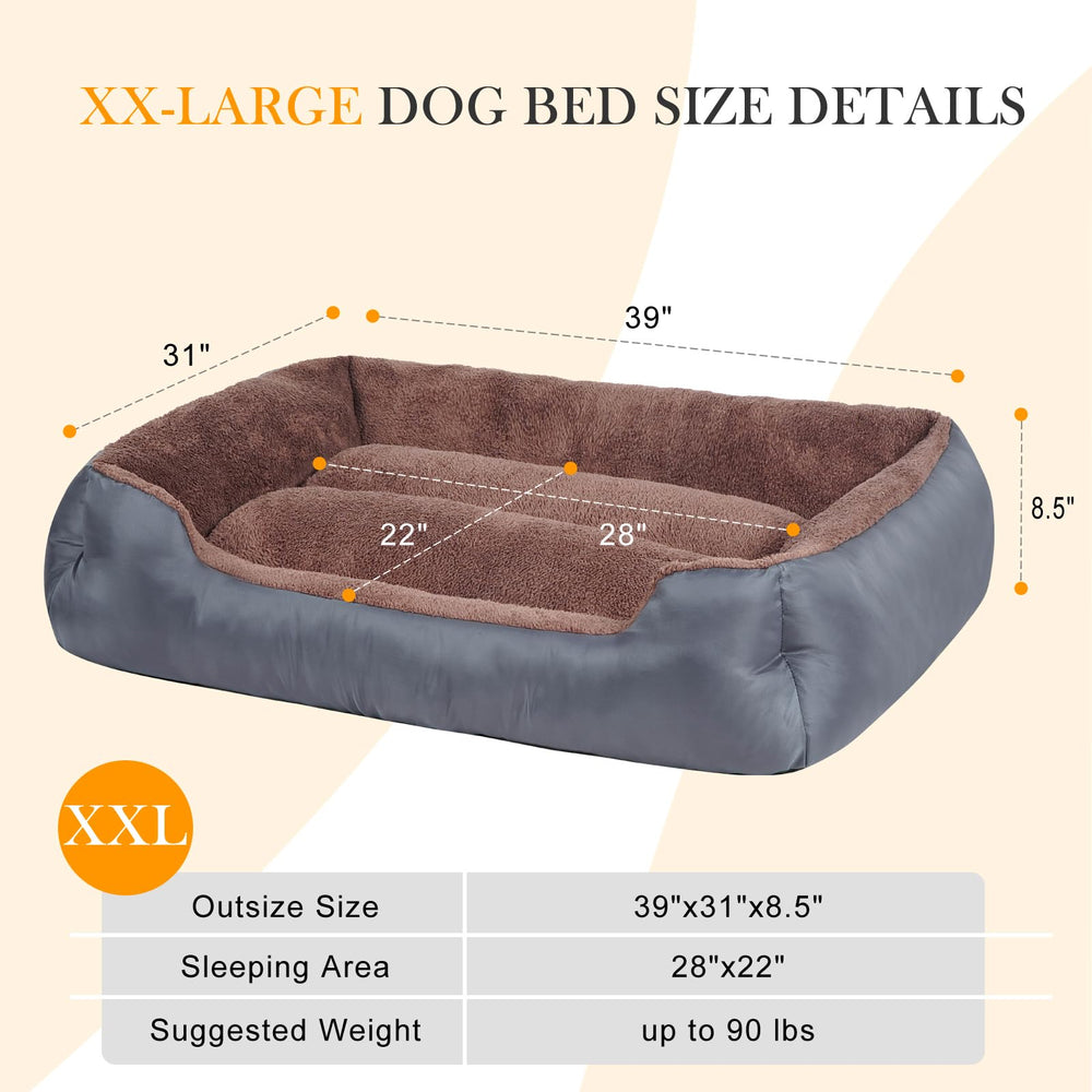 BAILARY dog bed with non-slip bottom keeps bed in place during play