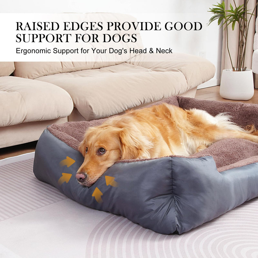 BAILARY dog bed features soft plush Sherpa surface for cozy naps
