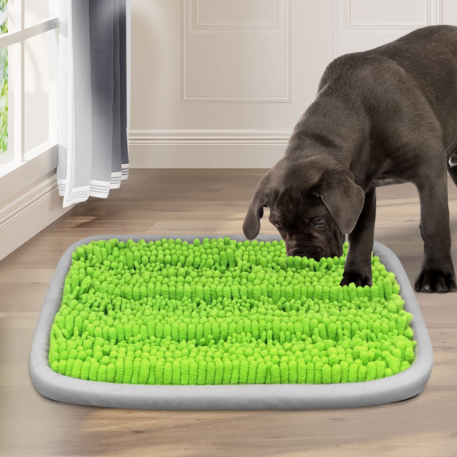 Bakumon Snuffle Mat 21x16-inch open view for engaging nosework sessions.