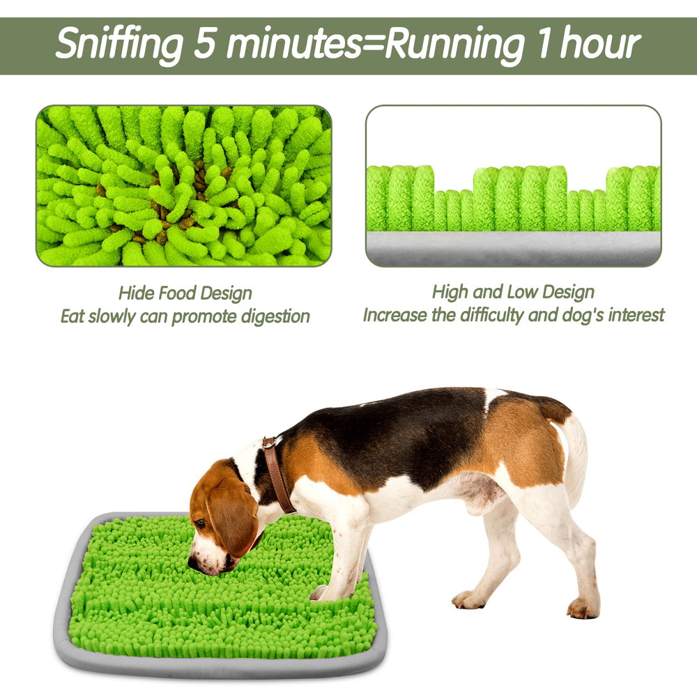 Bakumon Snuffle Mat green color design supports indoor enrichment and training.