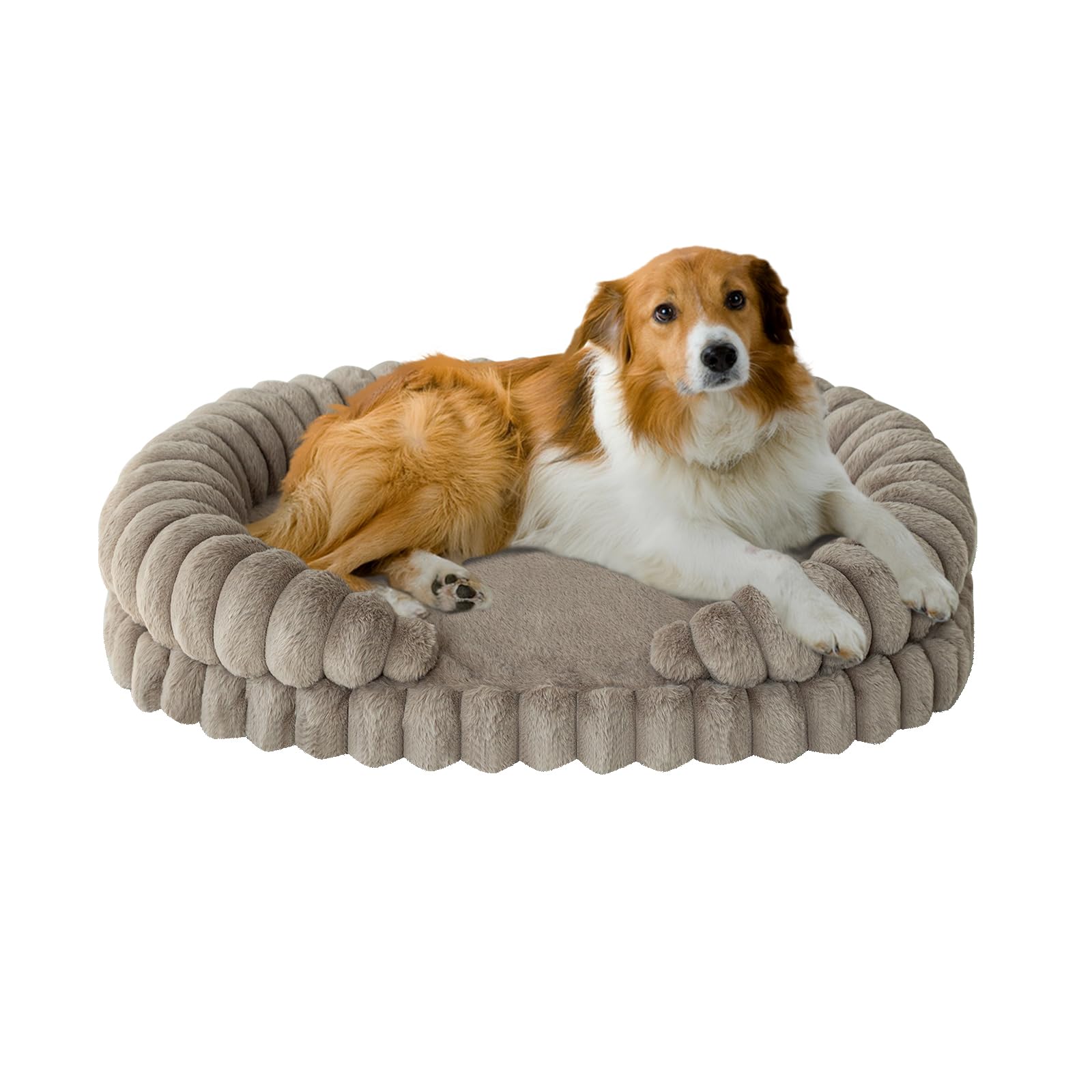 BALANCE calming dog bed 36in oval cover — plush surface for deep, cozy lounging.