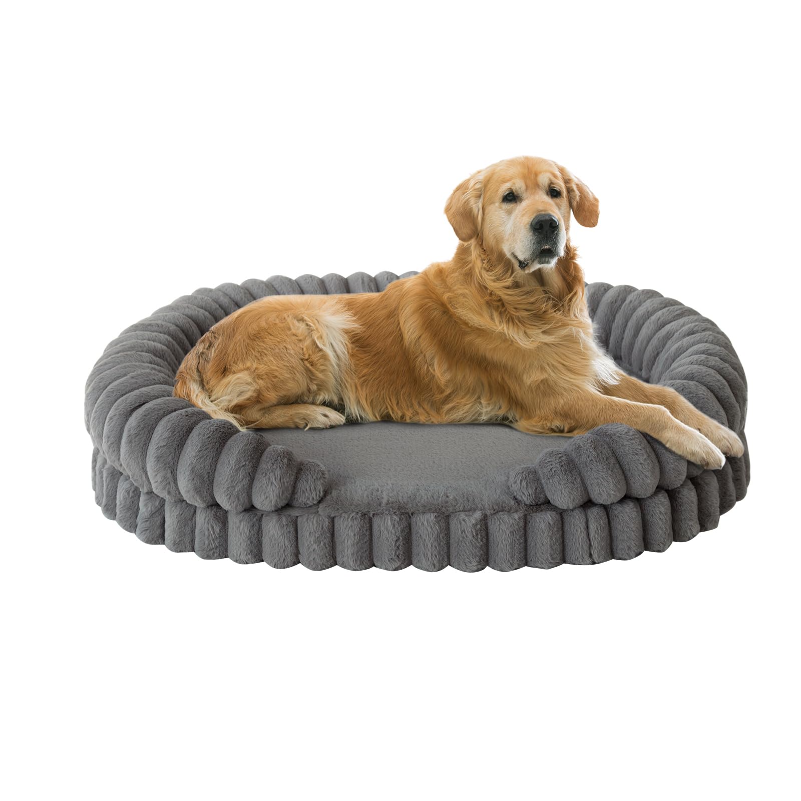 BALANCE calming dog bed 42-inch oval offers a cozy resting space for restful sleep.