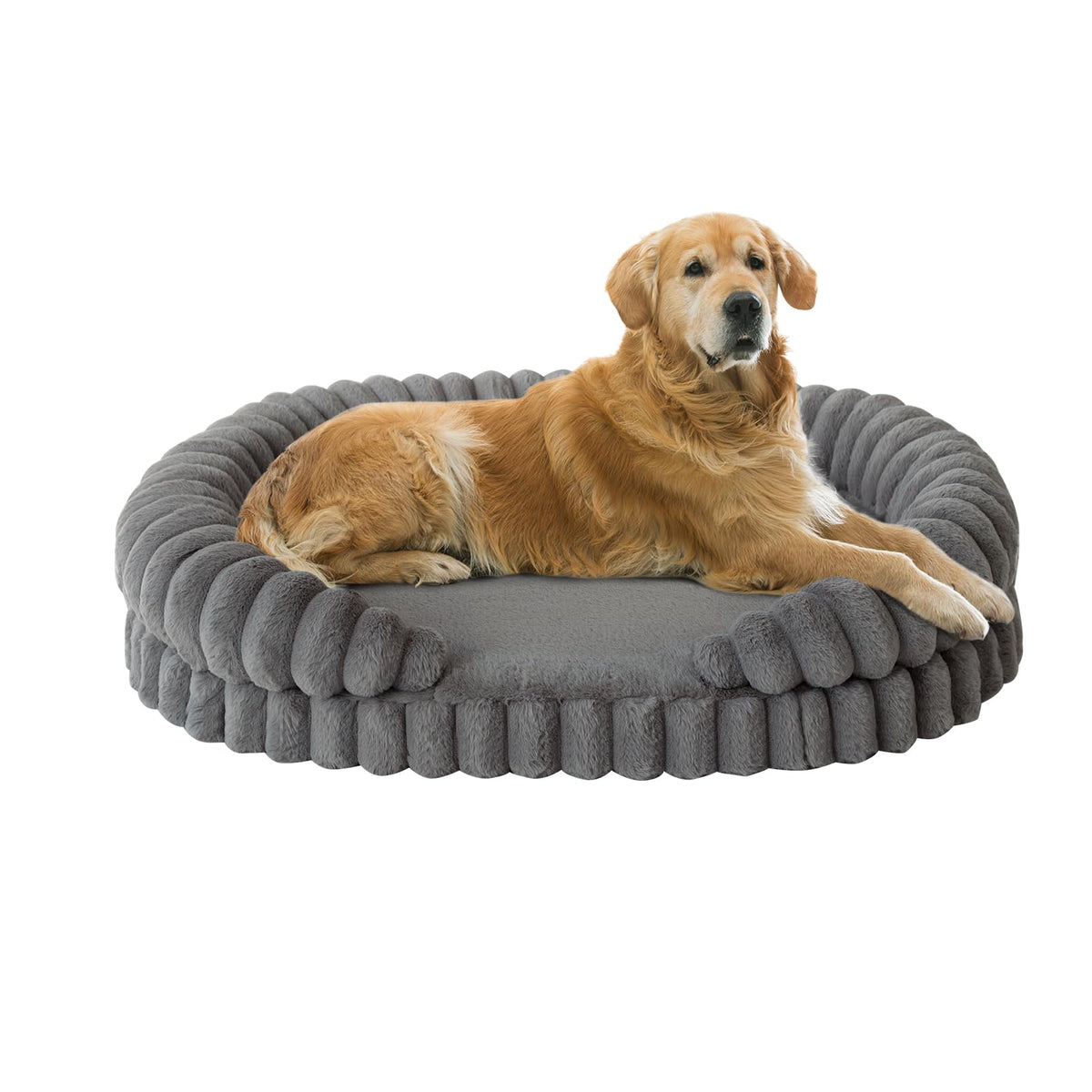 BALANCE calming dog bed 42-inch oval offers a cozy resting space for restful sleep.