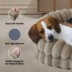 BALANCE bed with non-slip bottom keeps large dogs steady on floors.