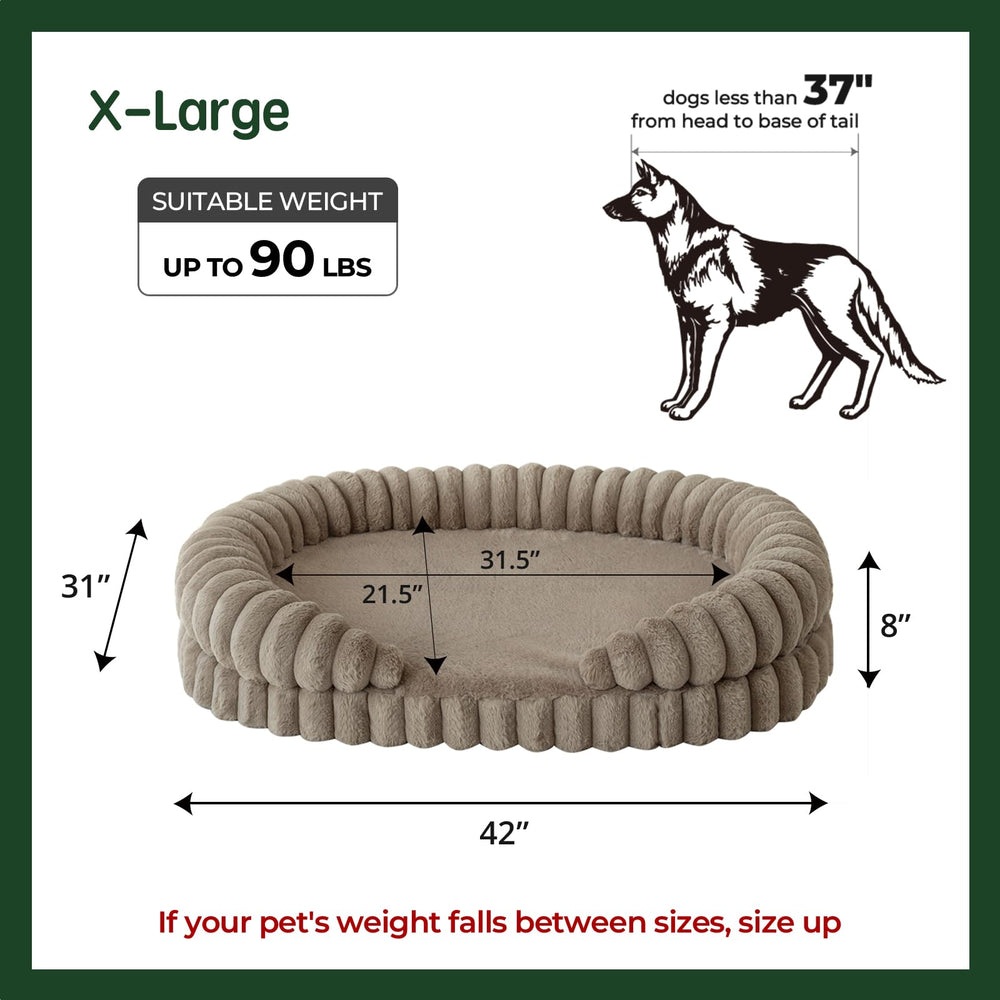 BALANCE Calming Dog Bed oval egg crate foam for even weight distribution