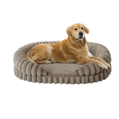 BALANCE Calming Dog Bed oval exterior shows cozy support for large dogs