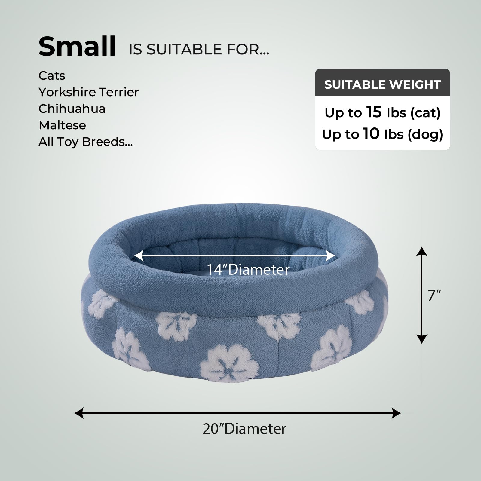 BALANCE cat bed higher edge supports neck and head comfort