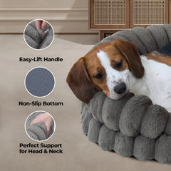 BALANCE dog bed non-slip bottom keeps the bed steady on smooth floors.
