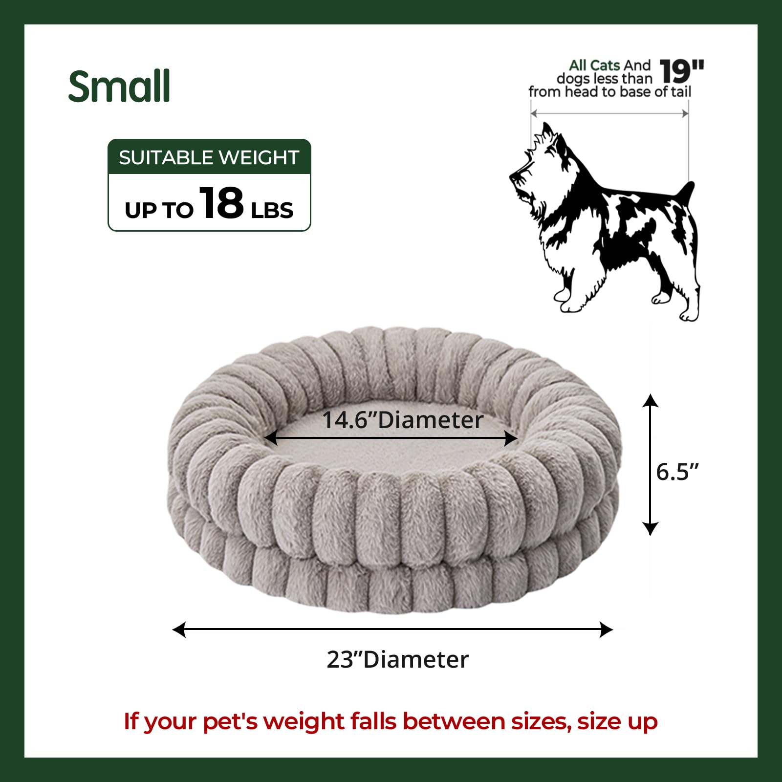 BALANCE Donut Bed features anti-slip bottom for stable placement on floors.