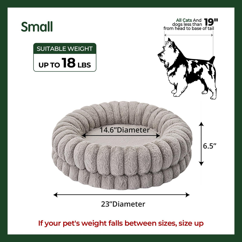 BALANCE Donut Bed features anti-slip bottom for stable placement on floors.