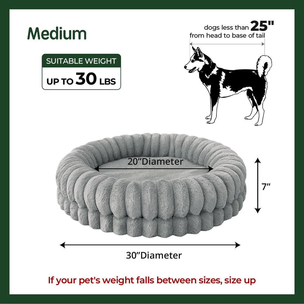 BALANCE Luxury Donut Bed anti-slip bottom keeps pets safe on smooth floors.