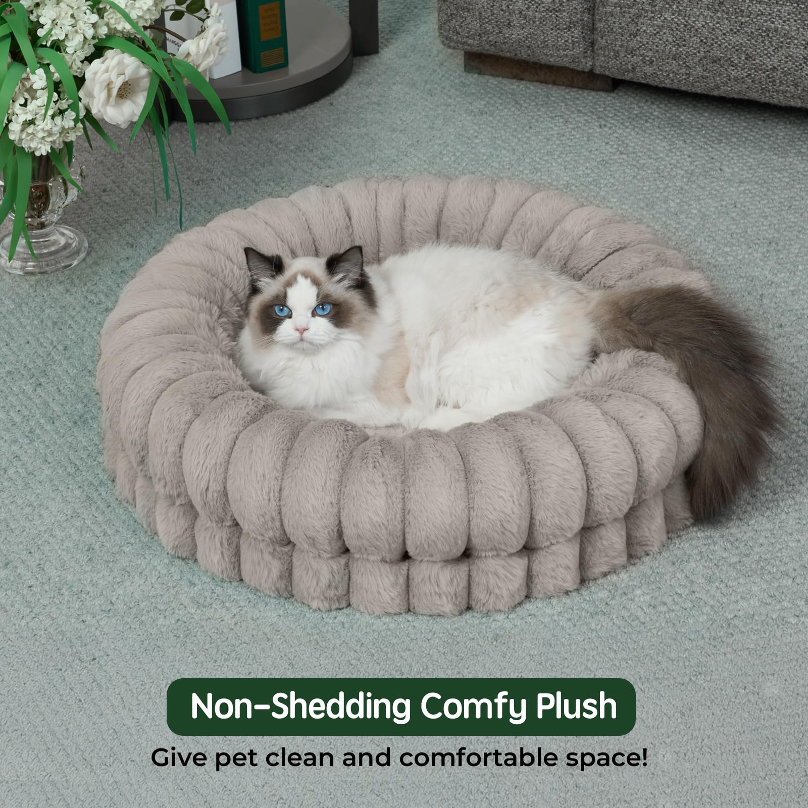 BALANCE Donut Bed orthopedic support helps joints and muscles relax.