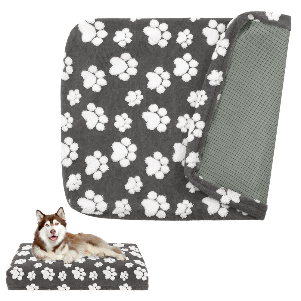 BALAPET dog bed cover with paw print provides cozy visual appeal and protection against stains.