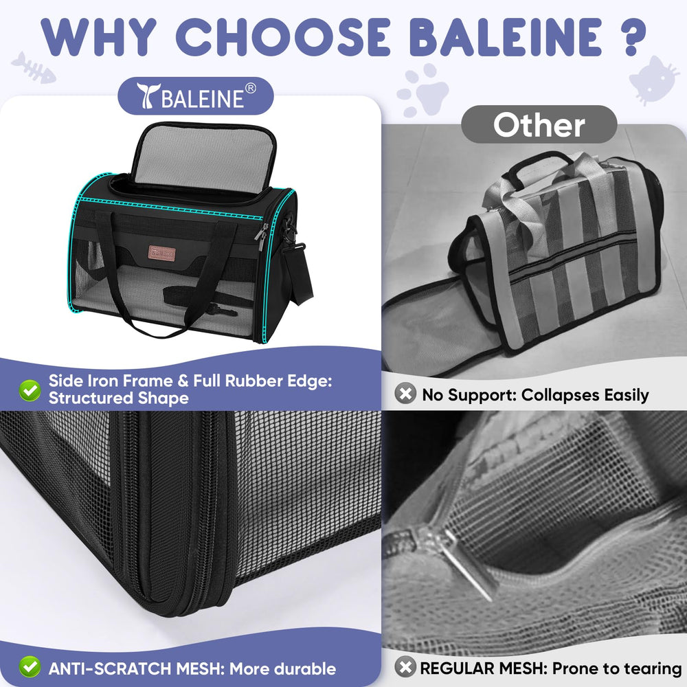 BALEINE cat carrier adjustable-strap offers versatile carrying options.