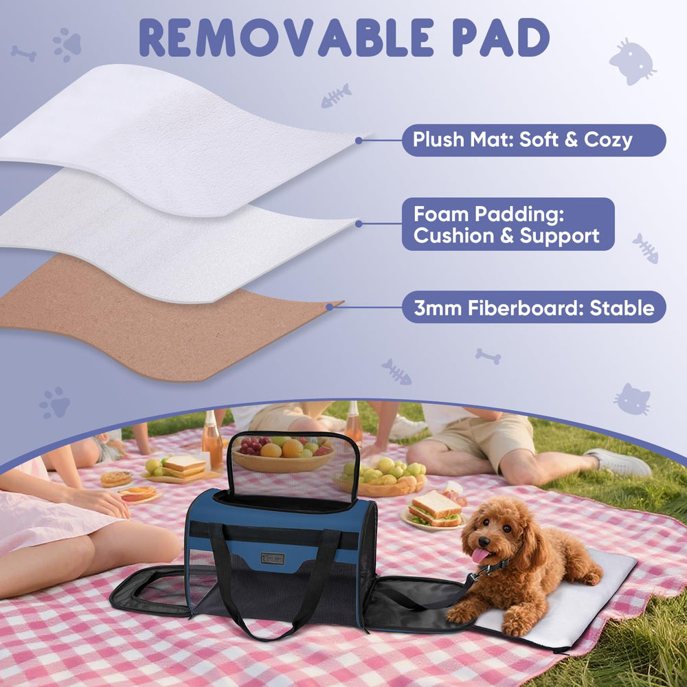 BALEINE Cat Carrier includes an internal frame to preserve shape during trips.