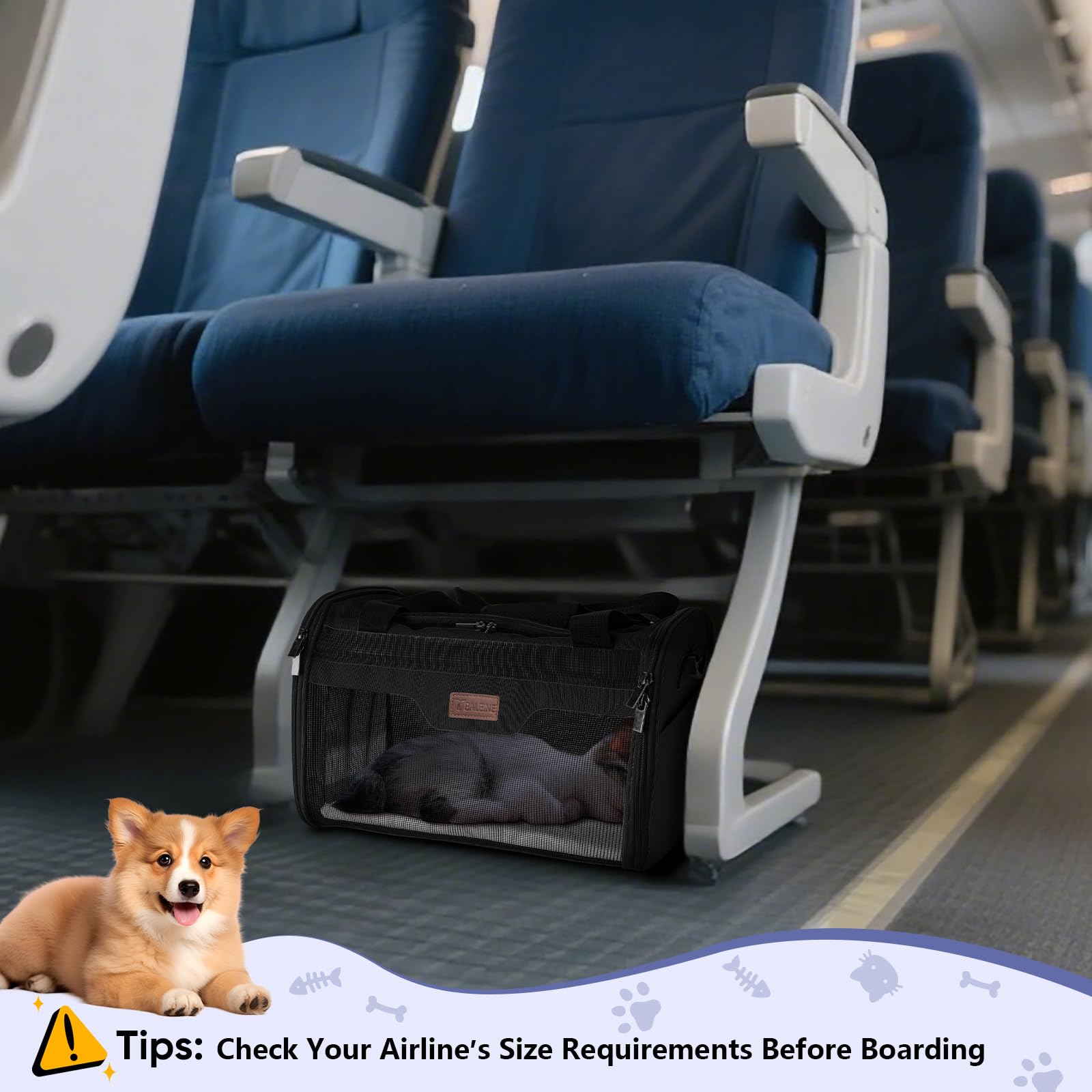BALEINE cat carrier luggage-attachment simplifies airport navigation.