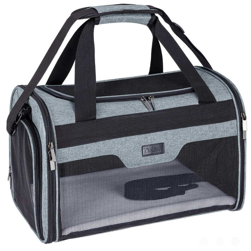 Balene cat carrier with breathable mesh for airflow and visibility during travel