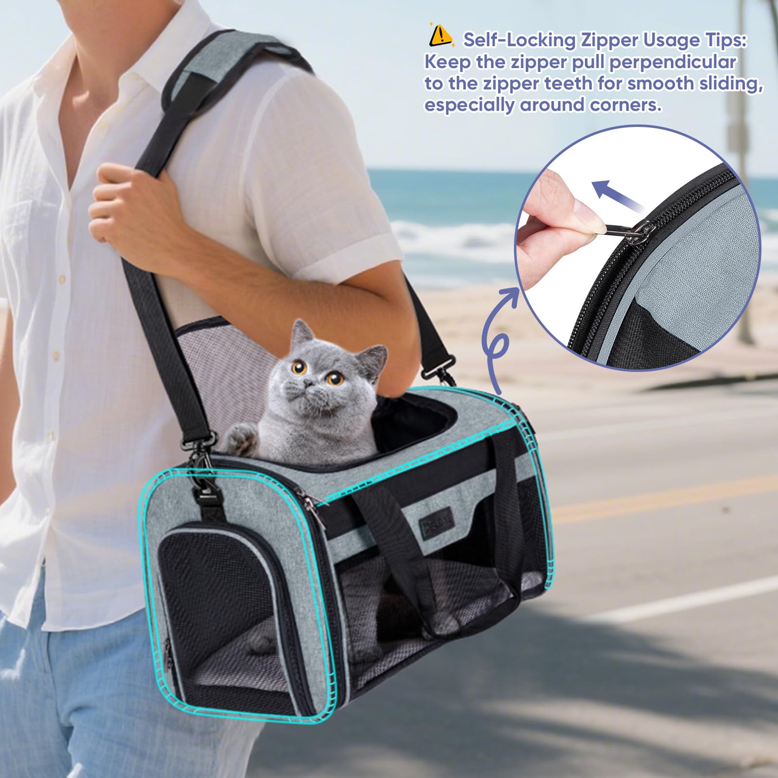 BALEINE Cat Carrier L size airline approved up to 15 lbs