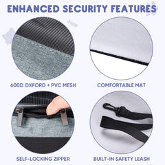 BALEINE Cat Carrier safety zipper keeps pet secure