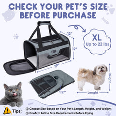 Balene collapsible pet carrier folds flat for easy storage