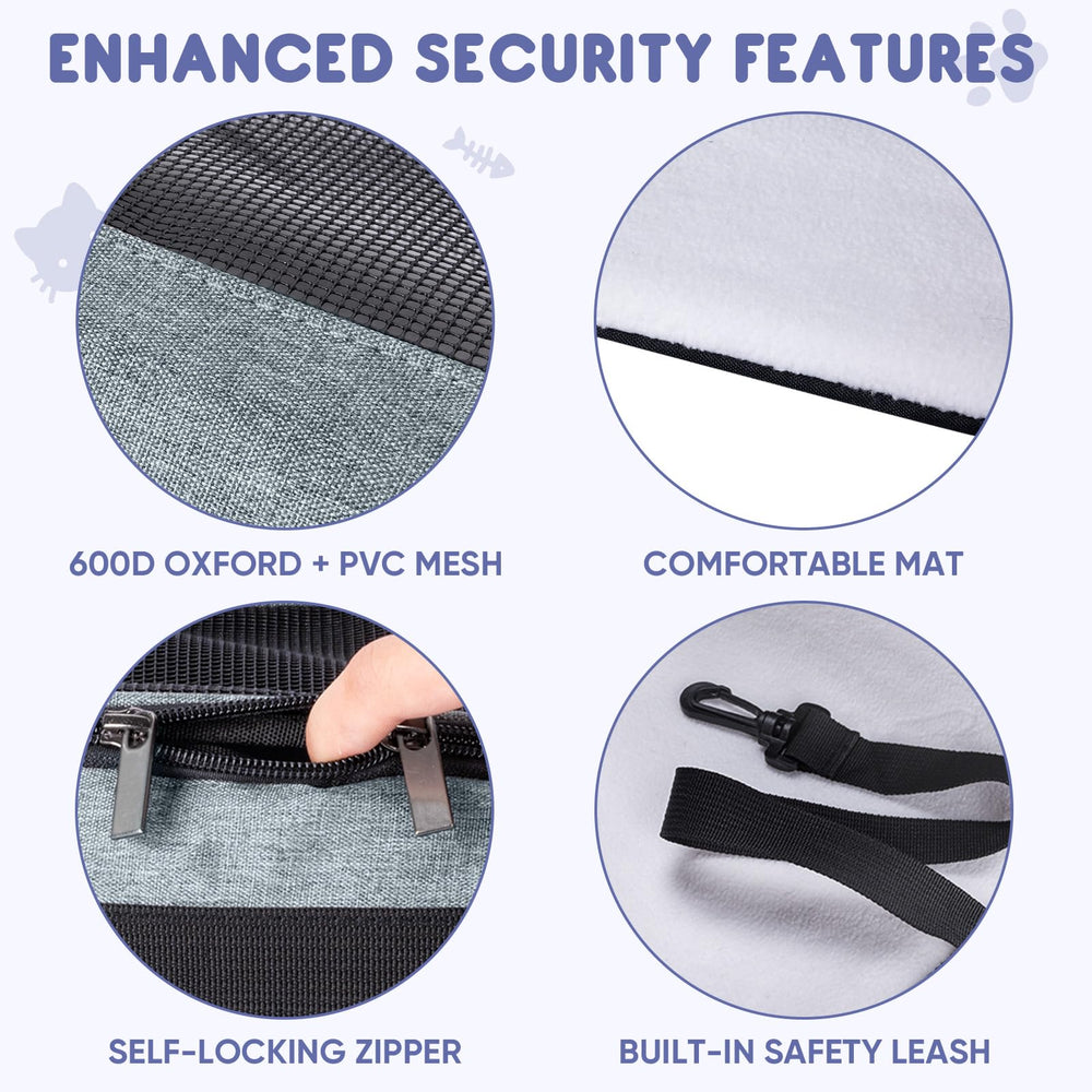 Balene XL pet carrier uses durable fabric for daily use and scratch resistance