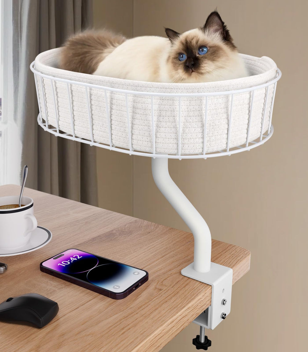 BALORAY Cat Desk Bed mount bracket delivers stable desk support for your cat
