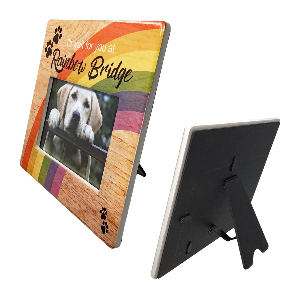 Banberry Designs Rainbow Bridge frame paw print design adds comforting remembrance.