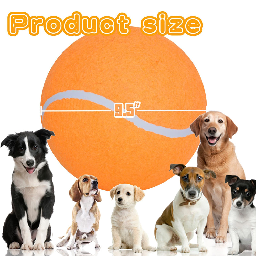 Banfeng orange 9.5-inch dog tennis ball ready for water-friendly play.