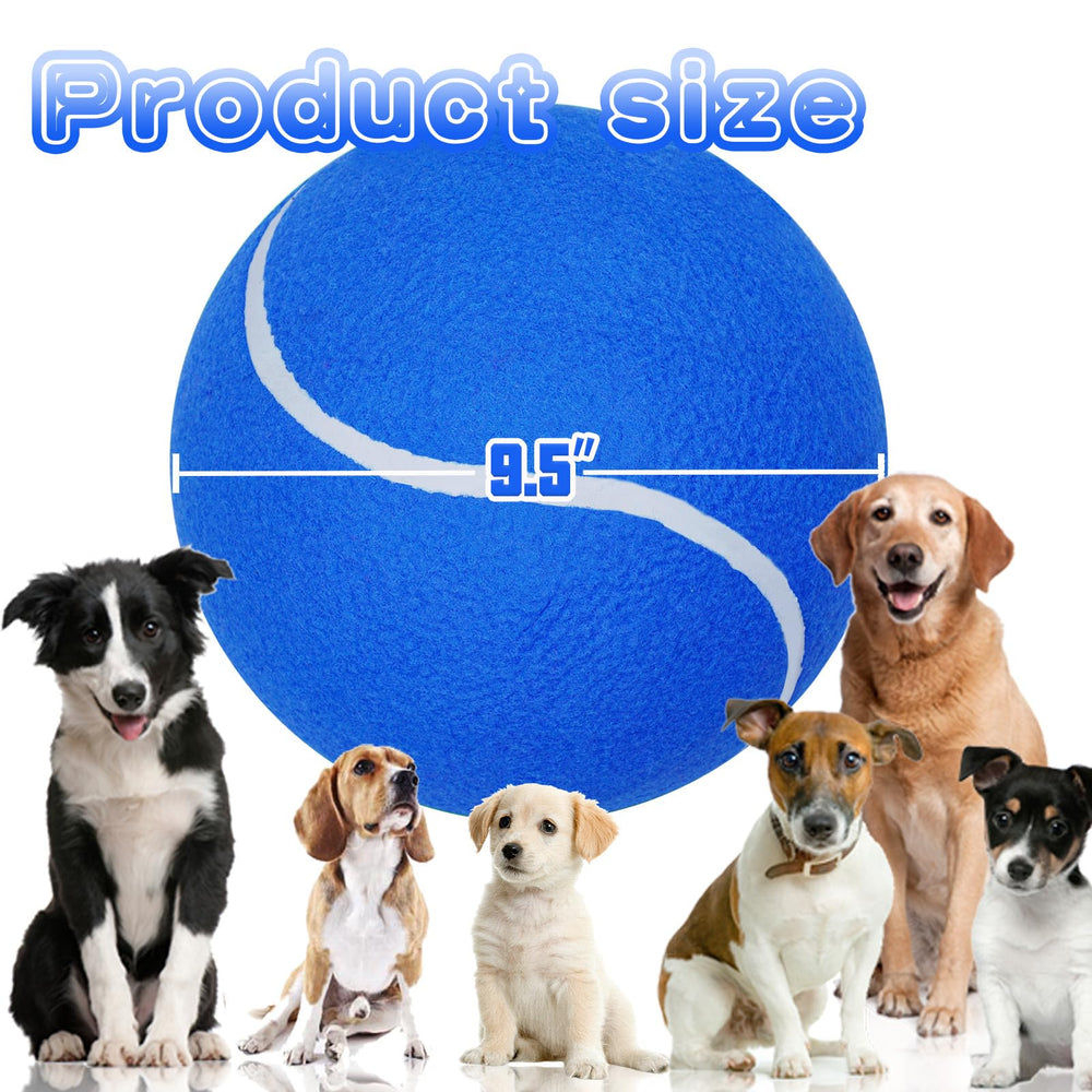 Banfeng Big Tennis Ball for Dogs blue side view — high visibility for park play.